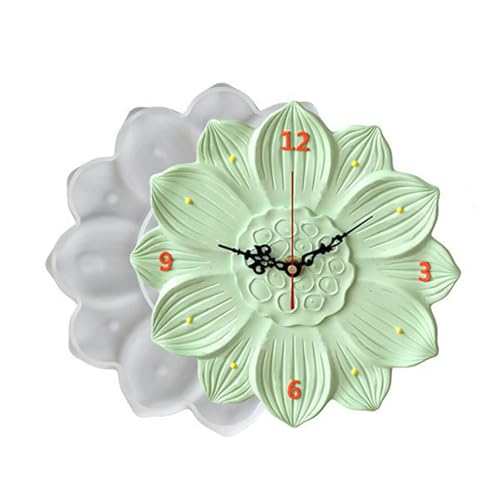 Zecnaud Silikonformen Gießformen Wanduhr, Silikonform Uhr Harzformen Wanduhr Gießform Silikonharz Formen, Uhr Gipsformen zum Gießen, Silikonform Epoxidharz für DIY Handwerk Weihnachten Deko (B) von Zecnaud