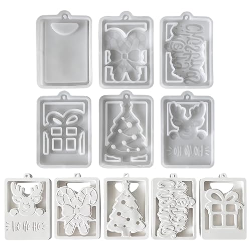 Zecnaud Silikonformen Gießformen Weihnachten, Silikonform Weihnachten Giessformen Silikon Gipsformen Zum Gießen Gießformen Weihnachten für Epoxidharz Kerzenwachs Seife von Zecnaud