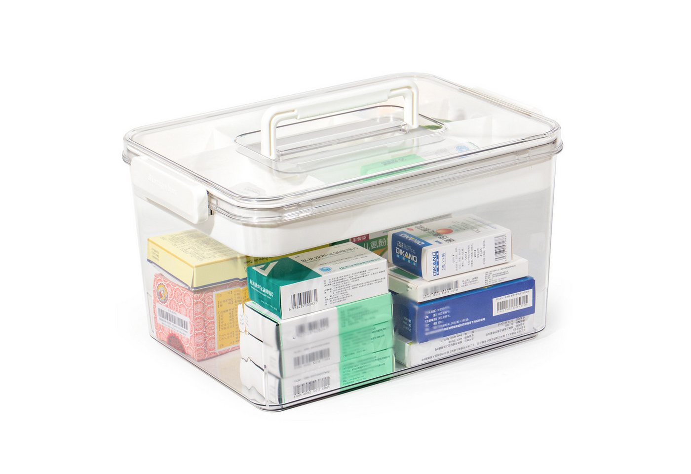Zedelmaier Aufbewahrungsbox Medikamenten Groß Medizinbox Apothekenbox HausapothekeBox, Tragbar, Doppelter Platz, Transparent Zedelmaier Aufbewahrungsbox Medikamenten Groß Medizinbox Apothekenbox HausapothekeBox, Tragbar, Doppelter Platz, Transparent von Zedelmaier