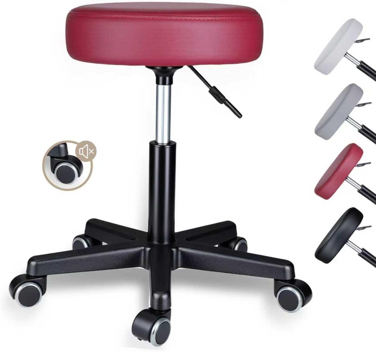 Zedelmaier Hocker Drehhocker Bürohocker Barhocker Arbeitshocker Polsterung, 46-60cm Höhenverstellbarer, 360°drehbar mit 5 Rollen Zedelmaier Hocker Drehhocker Bürohocker Barhocker Arbeitshocker Polsterung, 46-60cm Höhenverstellbarer, 360°drehbar mit 5 Rollen von Zedelmaier