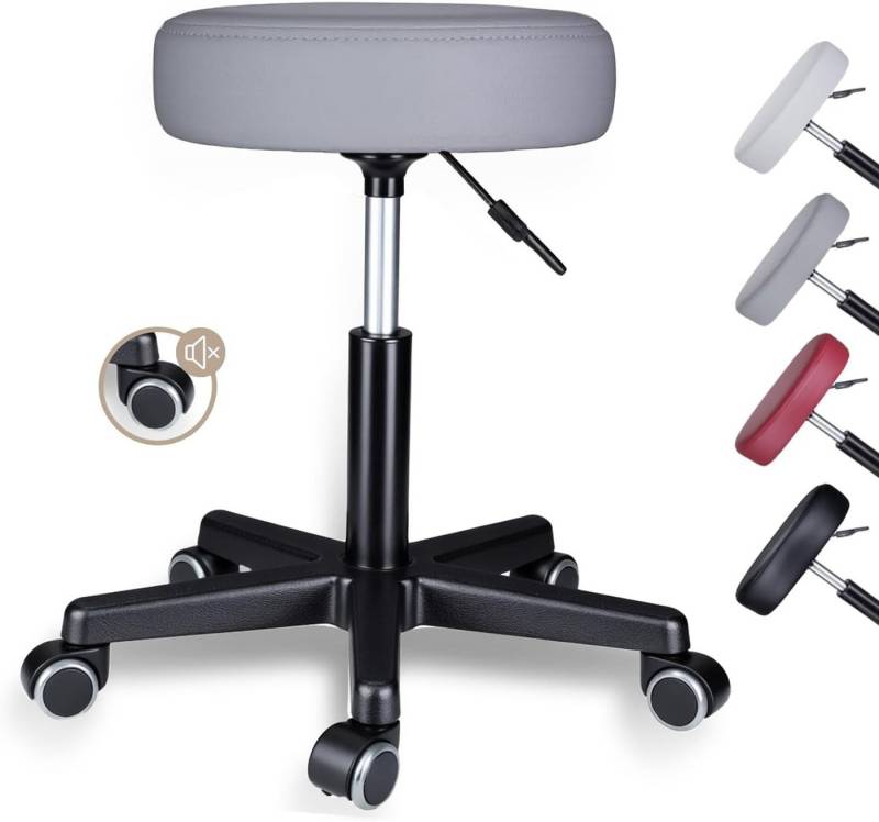 Zedelmaier Hocker Drehhocker Bürohocker Barhocker Arbeitshocker Polsterung, 46-60cm Höhenverstellbarer, 360°drehbar mit 5 Rollen Zedelmaier Hocker Drehhocker Bürohocker Barhocker Arbeitshocker Polsterung, 46-60cm Höhenverstellbarer, 360°drehbar mit 5 Rollen von Zedelmaier