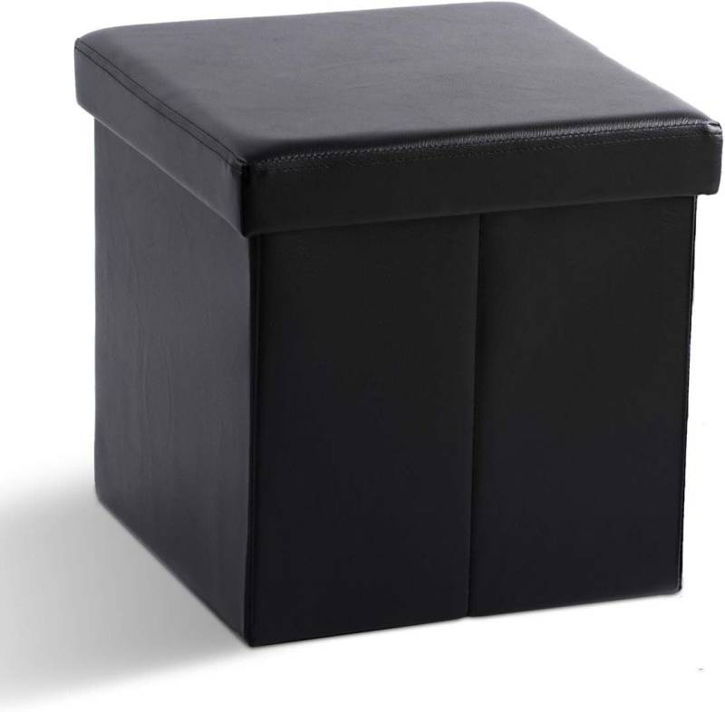 Zedelmaier Sitzbank Sitzbaenk mit Stauraum Sitzhocker Fußbank,Aufbewahrungsbox faltbar (ZD38PVC), Belastbar bis 300 kg, Spielzeugtruhe mit Stauraum, Deckel abnehmbar von Zedelmaier