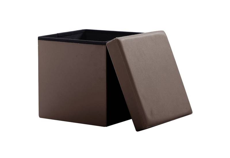 Zedelmaier Sitzbank Sitzbaenk mit Stauraum Sitzhocker Fußbank,Aufbewahrungsbox faltbar (ZD38PVC), Belastbar bis 300 kg, Spielzeugtruhe mit Stauraum, Deckel abnehmbar von Zedelmaier