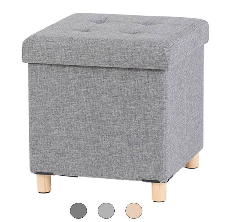 Zedelmaier Sitzhocker mit Stauraum, Schuhbank, klappbare Sitztruhe, Fußbank, 38 cm von Zedelmaier