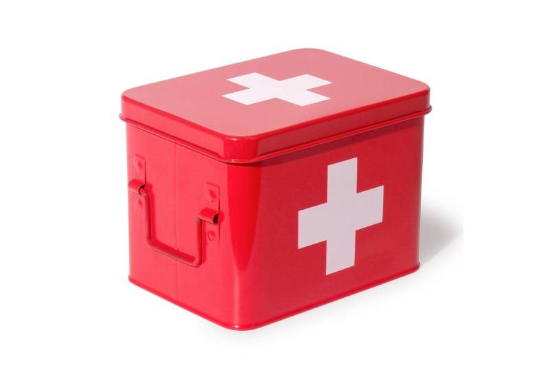 Zedelmaier Vorratsdose Medikamentenbox,Medizin Box Metall,Erste Hilfe Kasten Schrank, (YX1002), Arzneischrank Medizinkoffer Retro, Medizinschränke von Zedelmaier
