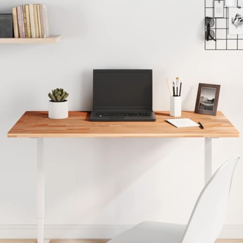 Zeehear Tischplatte 100x60x1,5 cm Rechteckig Massivholz Buche, lackiert, langlebig, für Beistelltisch und Bartisch, Wohnzimmer, Büro von Zeehear