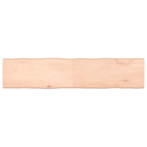 Zeehear Tischplatte 180x40cm Massivholz Unbehandelt, Eiche Baumkante, Stärke 2-6cm, für Esstisch, Schreibtisch oder Beistelltisch, natürliche Holzplatte für Zuhause und Büro Zeehear Tischplatte 180x40cm Massivholz Unbehandelt, Eiche Baumkante, Stärke 2-6cm, für Esstisch, Schreibtisch oder Beistelltisch, natürliche Holzplatte für Zuhause und Büro von Zeehear