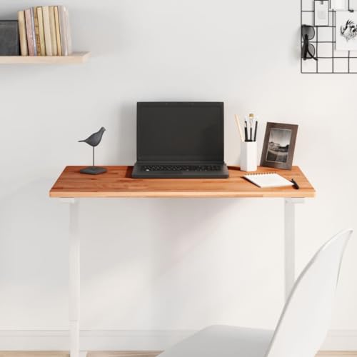 Zeehear Tischplatte 80x40x1,5 cm Rechteckig Massivholz Buche, lackiert, für Beistelltisch, Bartisch oder Schreibtisch, langlebige Arbeitsplatte, Naturholz-Finish von Zeehear