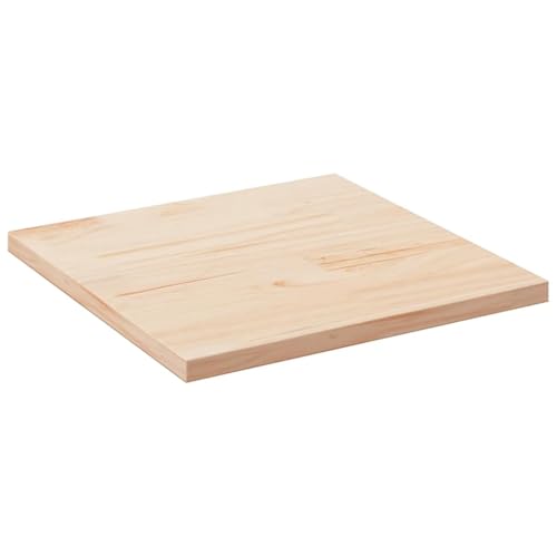 Zeehear Tischplatte 80x80x2,5 cm Massivholz Kiefer Quadratisch, Unbehandeltes Holz, Robustes Ersatz-Desktop für Esstisch, Schreibtisch von Zeehear