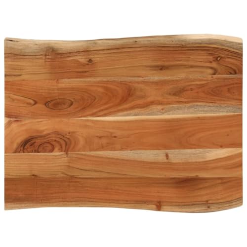 Zeehear Tischplatte 90x60x3,8 cm Rechteckig Massivholz Akazie Baumkante, Robuste Holzplatte für Schreibtisch, Esstisch, Bartisch, Langlebige Ergänzung für Ihr Zuhause von Zeehear