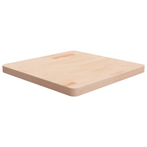 Zeehear Tischplatte Quadratisch 60x60x4 cm, Massives Eichenholz Unbehandelt für Schreibtisch, Couchtisch, Bartisch, Möbelplatte, Rustikales Design, Desk Table von Zeehear
