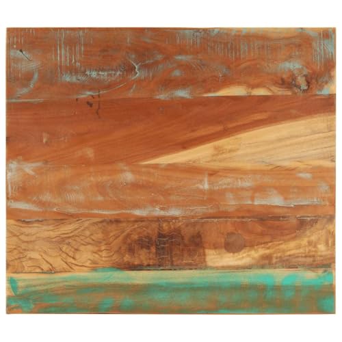 Zeehear Tischplatte Rechteckig 70x80 cm, 25-27 mm Altholz Massiv, Rustikales Design für Esstisch, Schreibtisch oder Bartisch, Holzplatte Recycelt von Zeehear