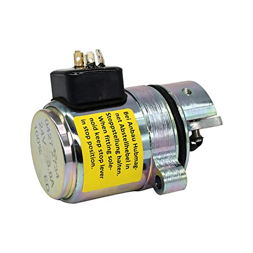 Zeenparts 0427-2734 Kraftstoffabschalt-Magnetspule, kompatibel mit Gehl SL5635 SL6635 5635DXT 5635SX 5635SXT 6635DXT 6635SXT Serie II Kompatibel mit Deutz Motor 1011 F4L1011F BF4M1011F BF4M1011F von Zeenparts