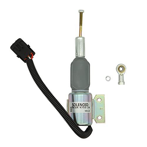 Zeenparts 3935432 3935430 24 V Kraftstoffabschalt-Magnetspule, kompatibel mit Cummins Dieselmotor 6CT 5.9L 4BT 6BT 6CT 6L ISBE ISDE ISLE K19 K38 kompatibel mit Hyundai Bagger R220-5 R210-3 von Zeenparts