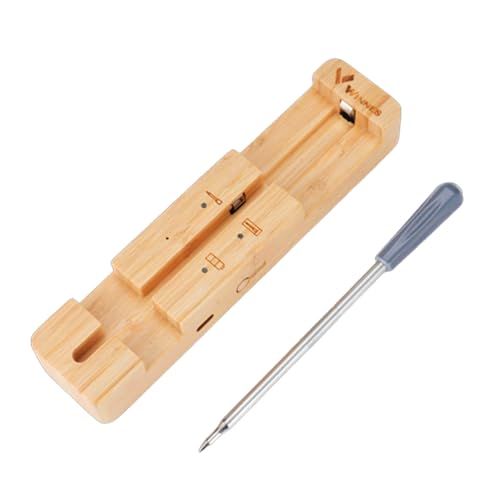 Thermometer Bluetooth Signal 100m Fleischthermometer Kabellos Grillthermometer Meat Bratenthermometer für Ofen Grill Küche BBQ Smoker Rotisserie,Deutsche IOS/Android kompatible APP von Zeerkeer