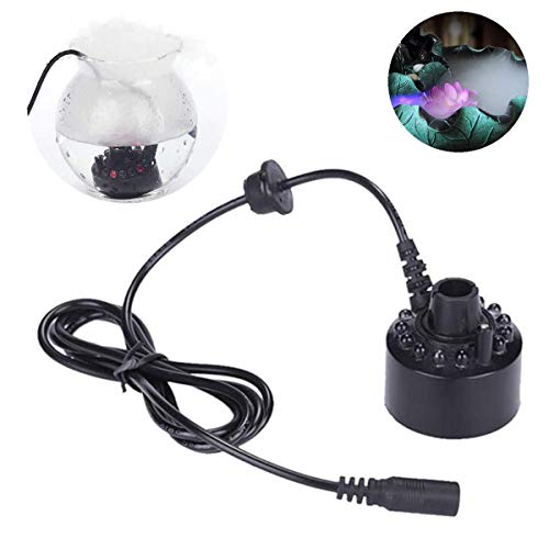 Ultraschall Nebler Hersteller 12 LED Nebel Nebelmaschine Zerstäuber Diffuser Mist Maker Geeignet für Innen oder Außenbrunnen, Mini Wasserspiele und Büroanwendungen Ultraschall Nebler Hersteller 12 LED Nebel Nebelmaschine Zerstäuber Diffuser Mist Maker Geeignet für Innen oder Außenbrunnen, Mini Wasserspiele und Büroanwendungen von Zeerkeer