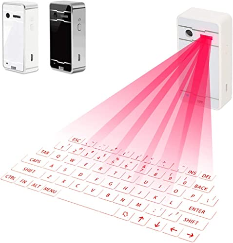 Zeerkeer Bluetooth Laser Tastatur Wireless Virtuelle Projektions Tastatur Tragbare für IOS Android Smart Telefon Pad Tablet PC Notebook (Weiß) von Zeerkeer