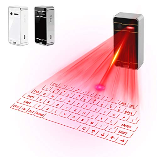 Zeerkeer Bluetooth Laser Tastatur Wireless Virtuelle Projektions Tastatur Tragbare für IOS Android Smart Telefon Pad Tablet PC Notebook (Schwarz) von Zeerkeer