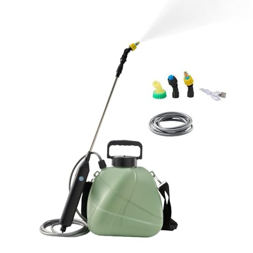 Zegaqae Batteriebetriebener Sprühgerät | Unkrautvernichter für Rasen 4.5 L - Gartensprüher mit Verstellbarer Düse für Autowäsche Gewächshaus Fenster Outdoor Tierpflege Terrasse Unkrautbekämpfung von Zegaqae