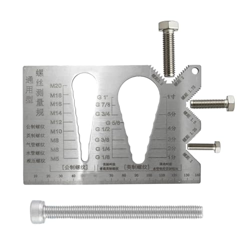 Zegaqae Bolzen Größenfinder | Bolzen Messwerkzeug - Deutliche Metrische Gewindemesslehre Für Kfz Haushalt Bau Mechanik Installation von Zegaqae