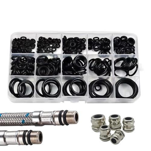 Zegaqae Gummiringe Sortiment Set,Dichtungsring Sortiment Gummischeiben Dichtung | O-Ringe Ersatzteile Für Ventile Und Automobilteile Zegaqae Gummiringe Sortiment Set,Dichtungsring Sortiment Gummischeiben Dichtung | O-Ringe Ersatzteile Für Ventile Und Automobilteile von Zegaqae