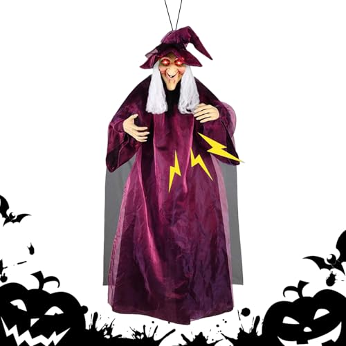 Zegaqae Halloween Hexe Deko Für Draußen - Halloween Sprechende Hexe Mit Leuchtenden Augen Für Die Außendekoration - Gruselige Deko Für Party Garten Spukhaus Zuhause Escape Room Zegaqae Halloween Hexe Deko Für Draußen - Halloween Sprechende Hexe Mit Leuchtenden Augen Für Die Außendekoration - Gruselige Deko Für Party Garten Spukhaus Zuhause Escape Room von Zegaqae