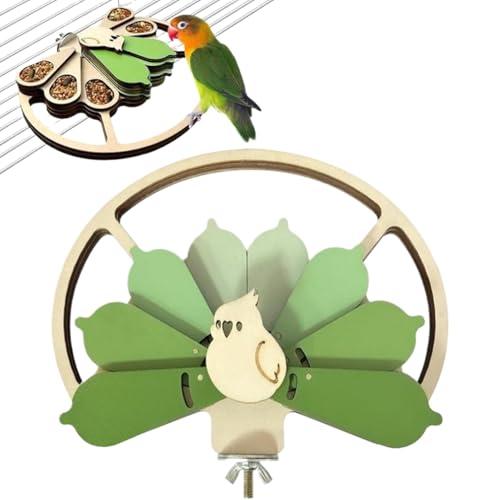 Zegaqae Sittich Futtervergnügen - Holz-Vogelspielzeug - Interaktives Käfigspiel Zur Futtersuche Für Agaporniden, Wellensittiche, Kleinsittiche Und Andere von Zegaqae