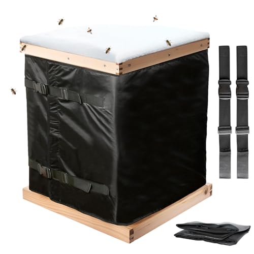 Zegaqae Winter-Bienenstock-Wrap, Bienenstock-Isolierwickel - Wind- und kältebeständiges 600D-Oxford-Gewebe - Bienenstock-Winterschutzhülle, verstellbar, wasserdicht, wiederverwendbar, für die meisten von Zegaqae