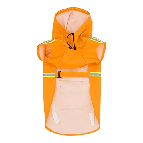 Zegaqae wasserdichte Hundejacke, Hunderegenmantel - Leicht tragbare Haustier-Regenjacke | Verstellbarer Haustier-Mantelponcho mit Kapuze und reflektierendem Streifen, gut sichtbare, atmungsaktive Zegaqae wasserdichte Hundejacke, Hunderegenmantel - Leicht tragbare Haustier-Regenjacke | Verstellbarer Haustier-Mantelponcho mit Kapuze und reflektierendem Streifen, gut sichtbare, atmungsaktive von Zegaqae
