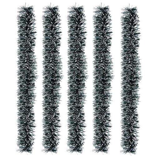 10M Girlande Weihnachten,Tannengirlande,5 Stück Weihnachtsgirlanden,Weihnachtsbaumschmuck Girlande, Künstliche Weihnachtsgirlande,für Außen Innen Weihnachten Dekogirlande(dunkelgrün) (1) von Zehan Zitong