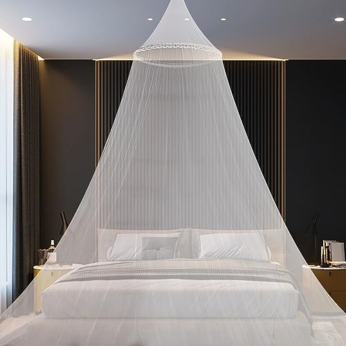 Zehan Zitong Mosquito Net, Luxury Mosquito.Mosquito Net for Double Bed, Single Bed, Baby Bed, Children's Room with, Fine Mesh Bed Canopy, Easy to Install Mosquito Net Bed for Travel, Camping, White von Zehan Zitong