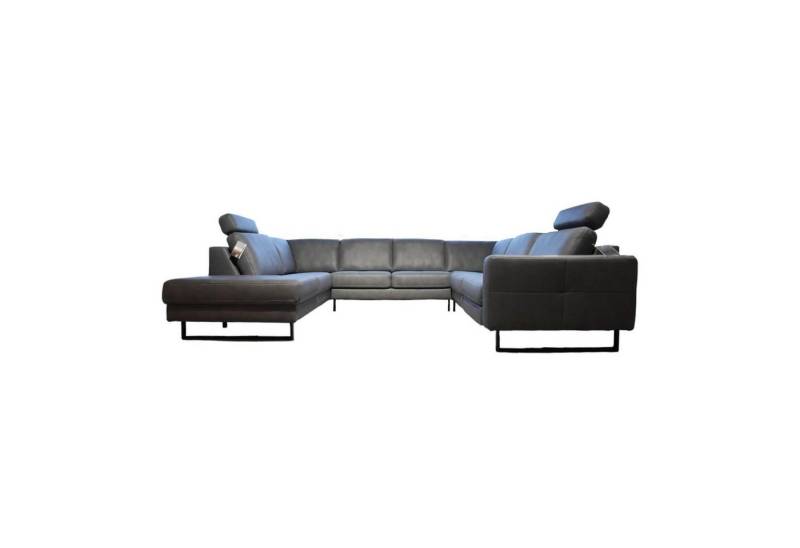 Zehdenick Ecksofa Ecksofa Cassius Stoff Galero Slate Grau Kufe K001 Schwarz von Zehdenick