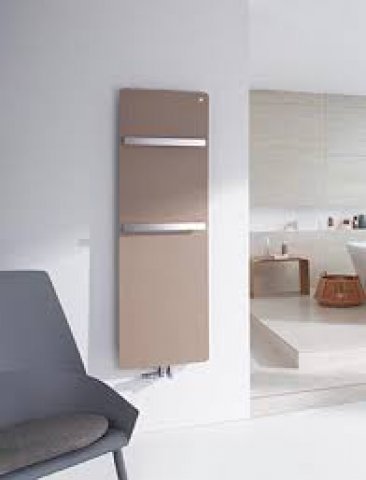 Zehnder vitalo elektrisch Design Heizkörper VIPE-160-040/GD, 1570x400 mm, Ausführung "bar", Betrieb rein elektrisch, Badheizkörper: Pergamon von Zehnder GmbH