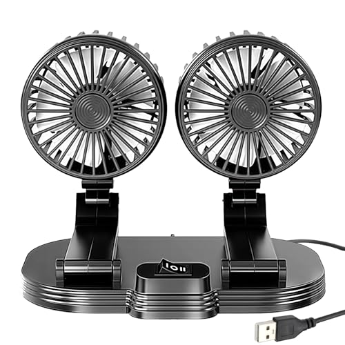 Auto Ventilator,12V Doppelkopf Kopfstütze Autolüfter,Tragbare 360° drehbar Auto Fan Ventilator,2 Geschwindigkeiten Einstellbar Auto Ventilator für Rücksitz,KFZ Lüfter für Lkw Van Suv Rv Auto Ventilator,12V Doppelkopf Kopfstütze Autolüfter,Tragbare 360° drehbar Auto Fan Ventilator,2 Geschwindigkeiten Einstellbar Auto Ventilator für Rücksitz,KFZ Lüfter für Lkw Van Suv Rv von ZeiLaBang Kakadi