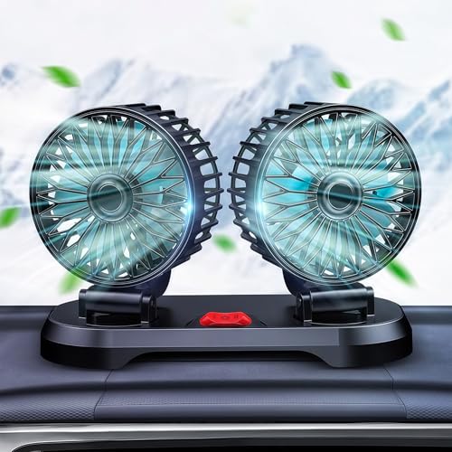 Auto Ventilator,12V Doppelkopf Kopfstütze Autolüfter,Tragbare 360° drehbar Auto Fan Ventilator,2 Geschwindigkeiten Einstellbar Auto Ventilator für Rücksitz,KFZ Lüfter für Lkw Van Suv Rv Auto Ventilator,12V Doppelkopf Kopfstütze Autolüfter,Tragbare 360° drehbar Auto Fan Ventilator,2 Geschwindigkeiten Einstellbar Auto Ventilator für Rücksitz,KFZ Lüfter für Lkw Van Suv Rv von ZeiLaBang Kakadi