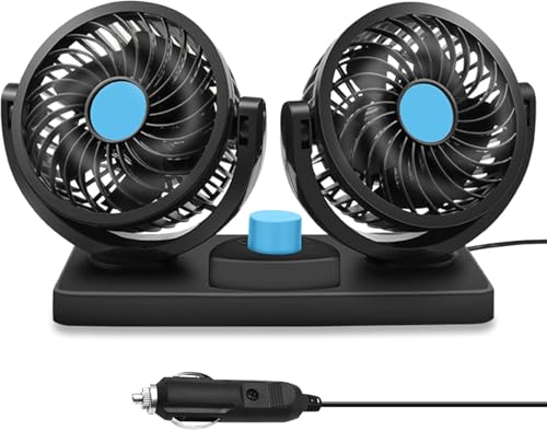 Auto Ventilator,12V Doppelkopf Kopfstütze Autolüfter,Tragbare 360° drehbar Auto Fan Ventilator,2 Geschwindigkeiten Einstellbar Auto Ventilator für Rücksitz,KFZ Lüfter für Lkw Van Suv Rv Auto Ventilator,12V Doppelkopf Kopfstütze Autolüfter,Tragbare 360° drehbar Auto Fan Ventilator,2 Geschwindigkeiten Einstellbar Auto Ventilator für Rücksitz,KFZ Lüfter für Lkw Van Suv Rv von ZeiLaBang Kakadi