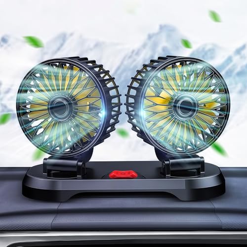Auto Ventilator,12V Doppelkopf Kopfstütze Autolüfter,Tragbare 360° drehbar Auto Fan Ventilator,2 Geschwindigkeiten Einstellbar Auto Ventilator für Rücksitz,KFZ Lüfter für Lkw Van Suv Rv Auto Ventilator,12V Doppelkopf Kopfstütze Autolüfter,Tragbare 360° drehbar Auto Fan Ventilator,2 Geschwindigkeiten Einstellbar Auto Ventilator für Rücksitz,KFZ Lüfter für Lkw Van Suv Rv von ZeiLaBang Kakadi
