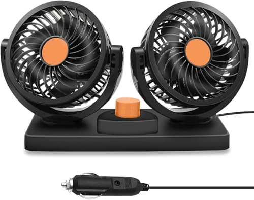Auto Ventilator,12V Doppelkopf Kopfstütze Autolüfter,Tragbare 360° drehbar Auto Fan Ventilator,2 Geschwindigkeiten Einstellbar Auto Ventilator für Rücksitz,KFZ Lüfter für Lkw Van Suv Rv Auto Ventilator,12V Doppelkopf Kopfstütze Autolüfter,Tragbare 360° drehbar Auto Fan Ventilator,2 Geschwindigkeiten Einstellbar Auto Ventilator für Rücksitz,KFZ Lüfter für Lkw Van Suv Rv von ZeiLaBang Kakadi