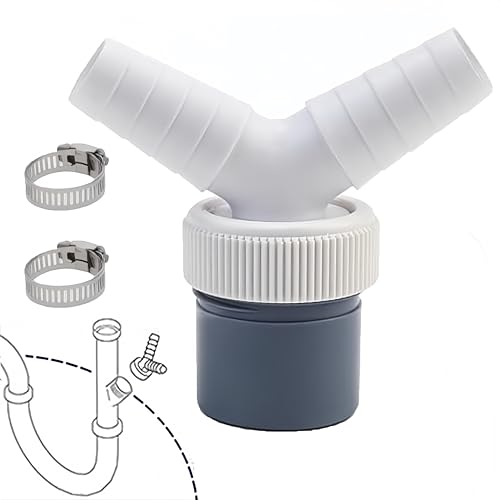 Geschirrspüler und Waschmaschine Abfluss Adapter mit Abgang für Rohr Ø40 mm und Eingang Ø19-23mm,Waschmaschine Geschirrspüler Anschluss Ablauf,Ablaufschlauch Adapter,Ablaufschlauch Endstück von ZeiLaBang Kakadi