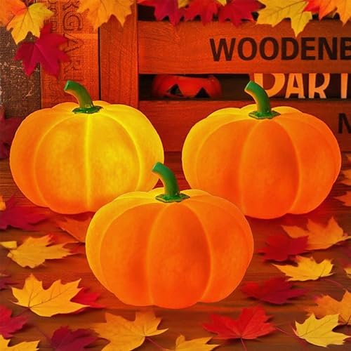 Herbstdeko Kürbis Laternen,3 Stück Herbstdeko Kürbis mit LED Licht,Halloween Lantern,Herbst Dekoration Halloween Deko Beleuchtet Für Erntedankfest Weihnachten Tischdeko Innen Party Herbstdeko Kürbis Laternen,3 Stück Herbstdeko Kürbis mit LED Licht,Halloween Lantern,Herbst Dekoration Halloween Deko Beleuchtet Für Erntedankfest Weihnachten Tischdeko Innen Party von ZeiLaBang Kakadi