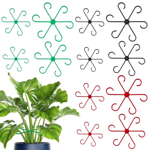 ZeiLaBang Kakadi 24 Stück Pflanzenclips,4 Größen Secured Plastic Plant Clips,Gesicherter Pflanzen Kunststoff Clip,Kunststoff Pflanzenstützen für die Unterstützung von Blumen und Pflanzen von ZeiLaBang Kakadi