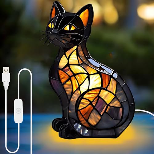 Tischlampe mit Tiermotiv,Tischnachtlicht Aus Kunstharz Mit Tiermotiv,Tischlampe aus gebeiztem Harz,Vintage-Tier-Wohndekor,Schlafzimmerornament, Nachtlicht für Nachttisch, Schreibtisch von ZeiLaBang Kakadi