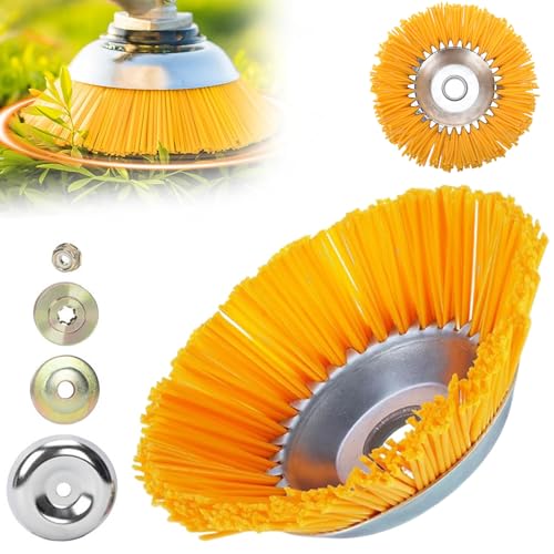 Unkrautbürste für Freischneider Nylon,8 Zoll Unkrauttrimmer Motorsense,Unkrautbürste Profi Wildkraut Fugenbürste,Unkrautbuerste Freischneider,Kegelbürste für Garten,Freischneider Rundbürste von ZeiLaBang Kakadi