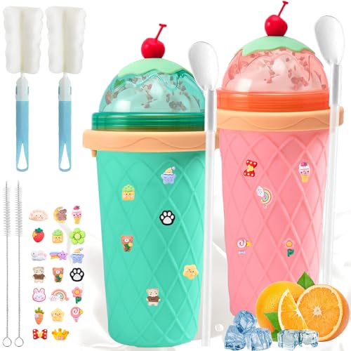 ZeiLaBang Kakadi 2 Stück Slush Becher,500ml Slushy Maker Becher,Wiederverwendbarer Slush Eisbecher,DIY Slushy Maker Cup Gefrorene Maker,Slush Cup mit Strohhalmlöffel für DIY Cola oder Saft ZeiLaBang Kakadi 2 Stück Slush Becher,500ml Slushy Maker Becher,Wiederverwendbarer Slush Eisbecher,DIY Slushy Maker Cup Gefrorene Maker,Slush Cup mit Strohhalmlöffel für DIY Cola oder Saft von ZeiLaBang Kakadi