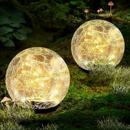 ZeiLaBang Kakadi 2 Stücke Solarlampen für Außen Kugel,Solar Kugelleuchte,Solar Gartenleuchten mit 30LED Lichter,Solar Gartenleuchte Wasserdicht Solarlampe,Weihnachtsdeko Beleuchtet mit Crackle Glas ZeiLaBang Kakadi 2 Stücke Solarlampen für Außen Kugel,Solar Kugelleuchte,Solar Gartenleuchten mit 30LED Lichter,Solar Gartenleuchte Wasserdicht Solarlampe,Weihnachtsdeko Beleuchtet mit Crackle Glas von ZeiLaBang Kakadi