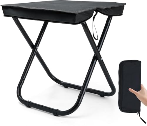 ZeiLaBang Kakadi Camping Hocker,26cm Tragbarer Klapphocker,Leicht Sitz Falthocker,Mini-Klapphocker,Campinghocker mit Aufbewahrungsbeutel, für BBQ, Camp, Reisen, Wandern, Beach, Garden, Angeln von ZeiLaBang Kakadi