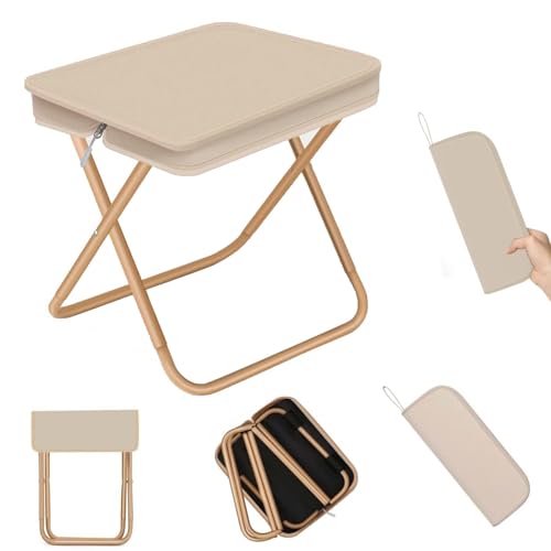 ZeiLaBang Kakadi Camping Hocker,26cm Tragbarer Klapphocker,Leicht Sitz Falthocker,Mini-Klapphocker,Campinghocker mit Aufbewahrungsbeutel, für BBQ, Camp, Reisen, Wandern, Beach, Garden, Angeln von ZeiLaBang Kakadi