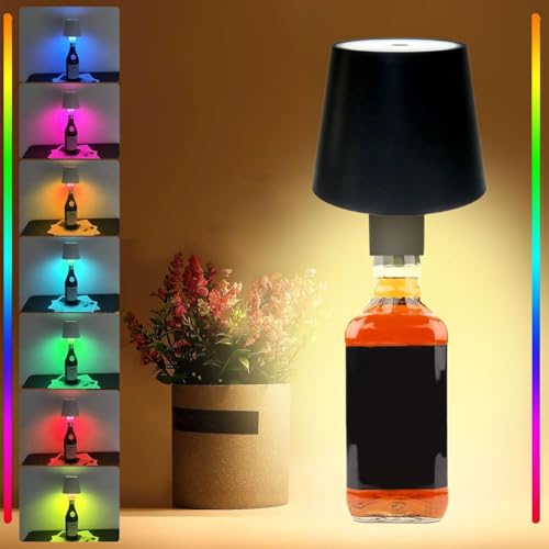 ZeiLaBang Kakadi LED Akku Flaschenlampe-Dimmbare,LED Flaschenlampe,16 Farben RGB Flaschenlicht,Kabellose Touch Flaschenlichter,Wasserdicht Touch Tischlampe,Tragbare Flaschenlicht von ZeiLaBang Kakadi