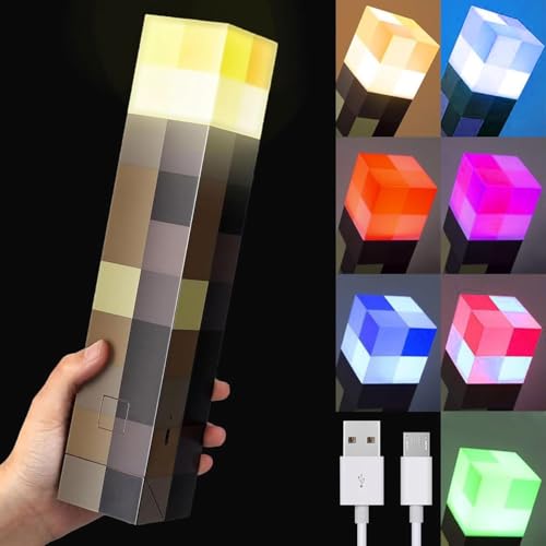 ZeiLaBang Kakadi Wall Fackel Nachtlicht,Craft Fackel Lampe mit 7 Farbe,USB Wiederaufladbar Nachtlampe Kinder,Kinder Spielzeug Nacht Lamp,3D Nachttischlampe Kinder für Cosplay Spielzeug Geschenke ﻿ von ZeiLaBang Kakadi