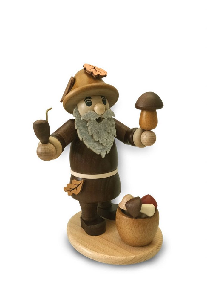 Zeidler Holzkunst Räuchermännchen Räucherfigur Pilzsammler Höhe 22cm NEU von Zeidler Holzkunst